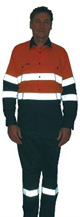 Garment featuring RFA 8935 perforated 'breathable' reflective tape
