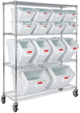 Rubbermaid ProSave Rack Cart for Shelf Ingredient Bins