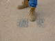 Skid marks on an unsealed road - only with PolyCom